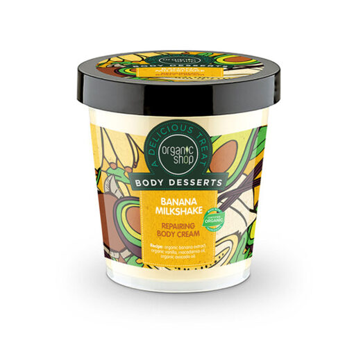 Organic Shop Body Desserts Banana Milkshake , Επανορθωτική κρέμα σώματος , Μπανάνα Milkshake