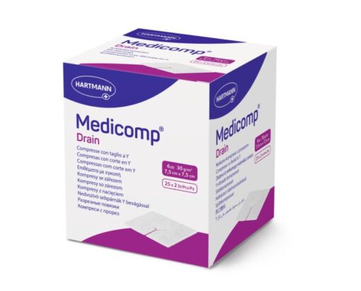 Medicomp Drain - αποστειρωμένη γάζα τραχειοτομίας 6πλή